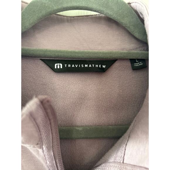 Travis Mathew Light Purple Quarter Zip Long Sleeve Pull Over - Picture 3 of 5